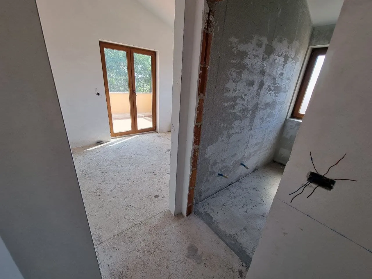 poreč, kaštelir, dvojna kuća, 121 m2, roh-bau, pogled na more - slika 7