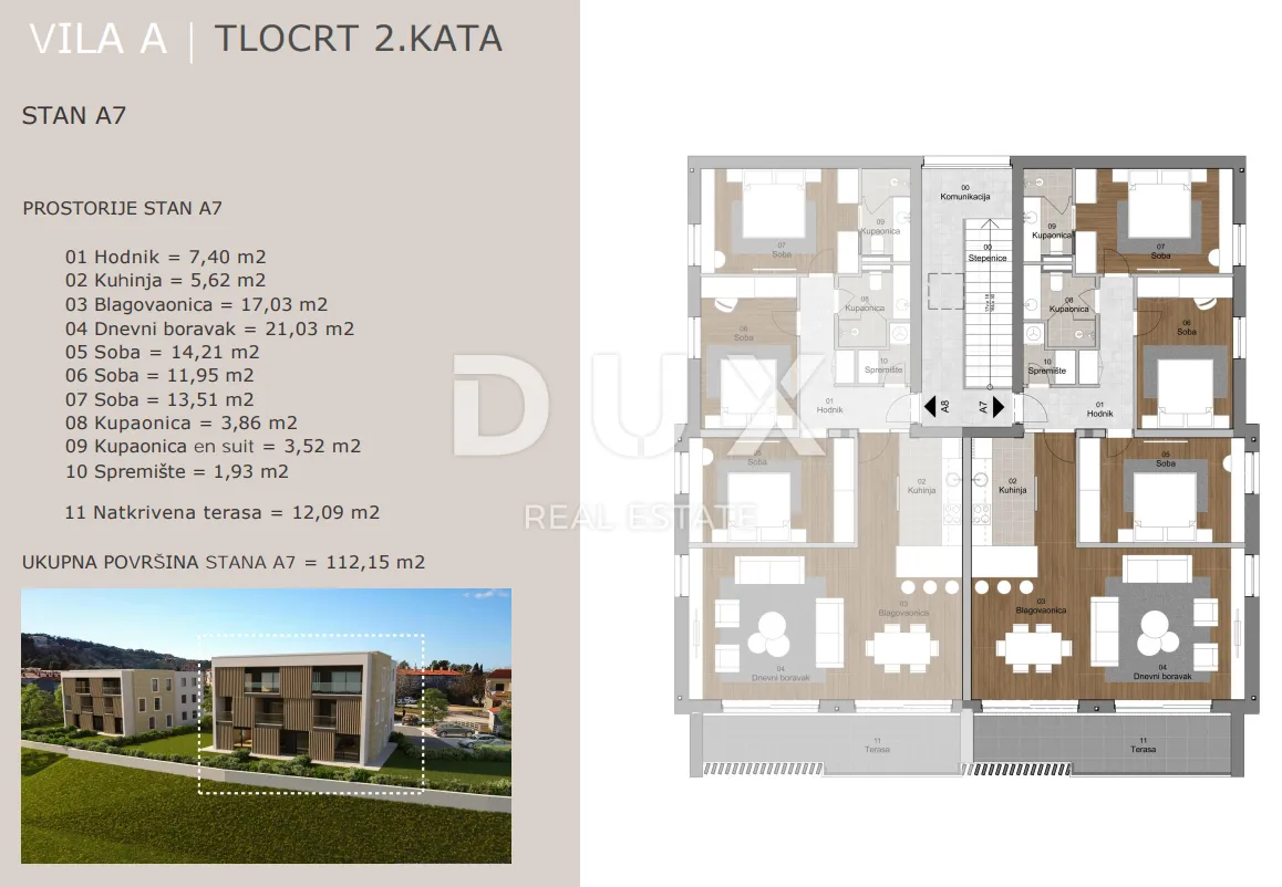 istra, rabac - penthouse s pogledom na more - slika 16