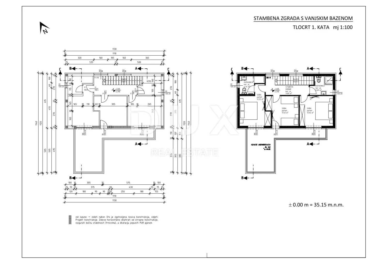 zadar, rtina - projekt s dozvolama za gradnju 6 luksuznih vila - slika 26