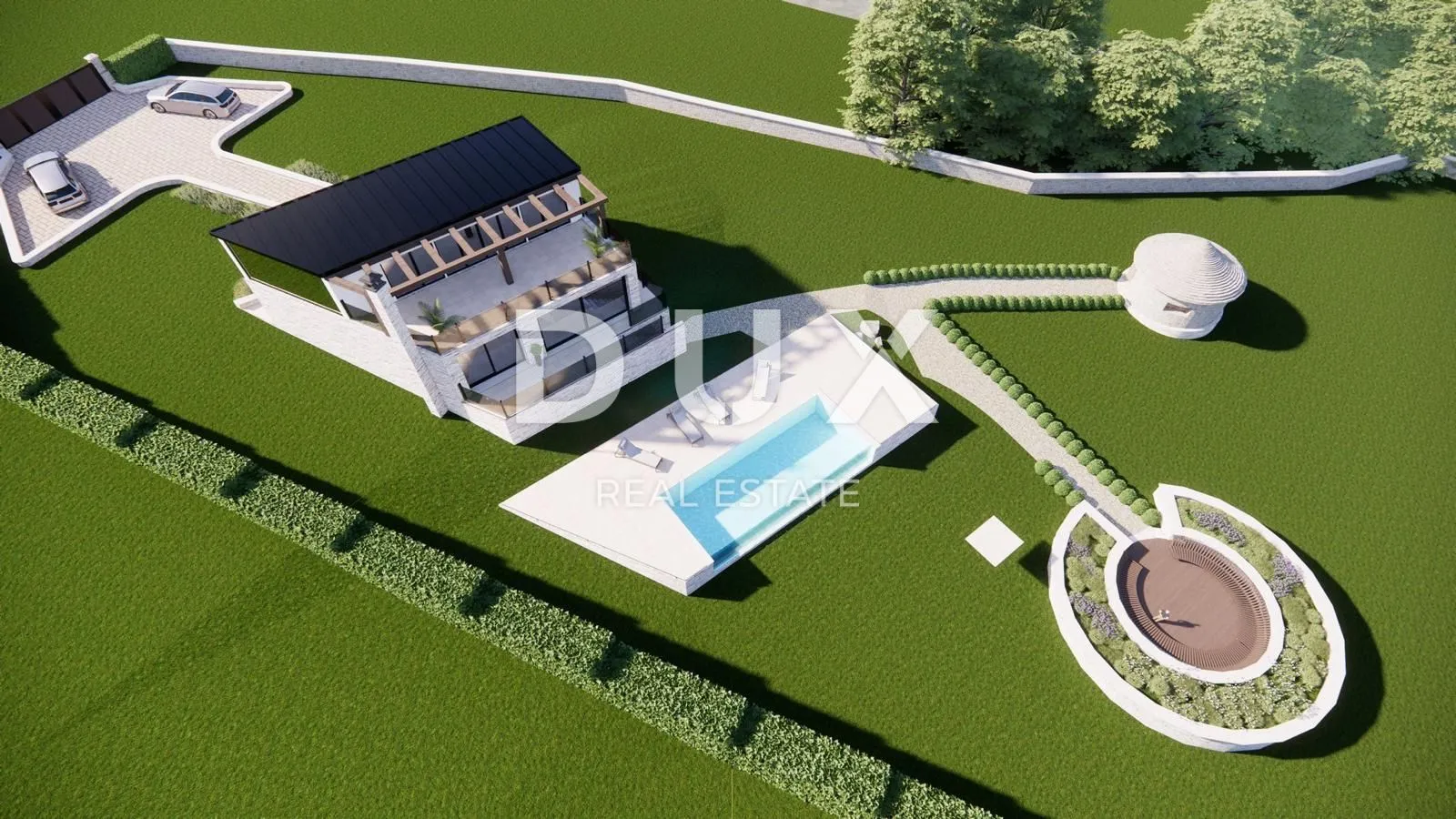 istra, pićan - zemljište sa započetom gradnjom dvije kuće, rub sela, pogled na prirodu - slika 6