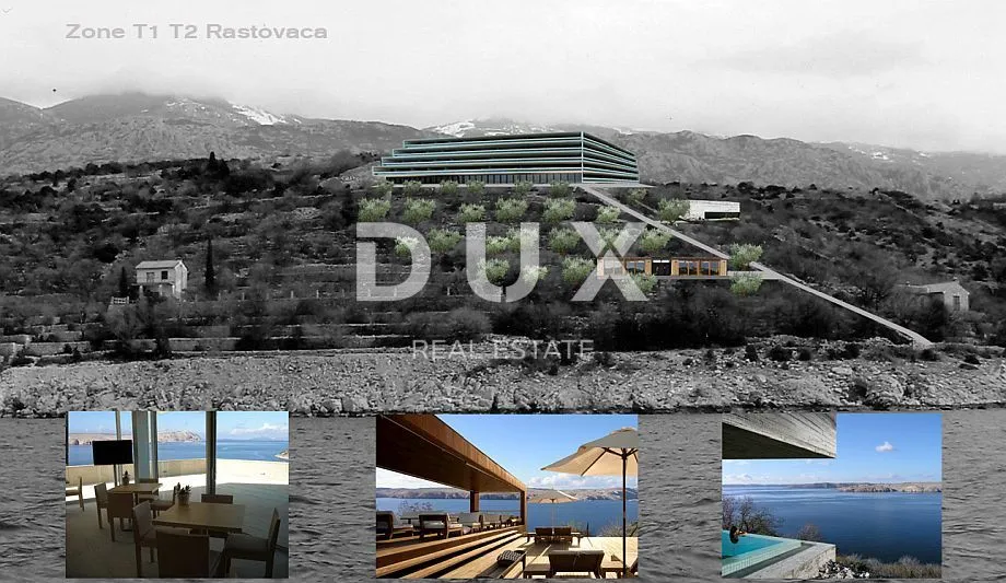 RASTOVAČA - STINICA građevinski teren za 14300m2 za apartmane / hotel / - kig 30% - kis 80%. - Stinica, Senj