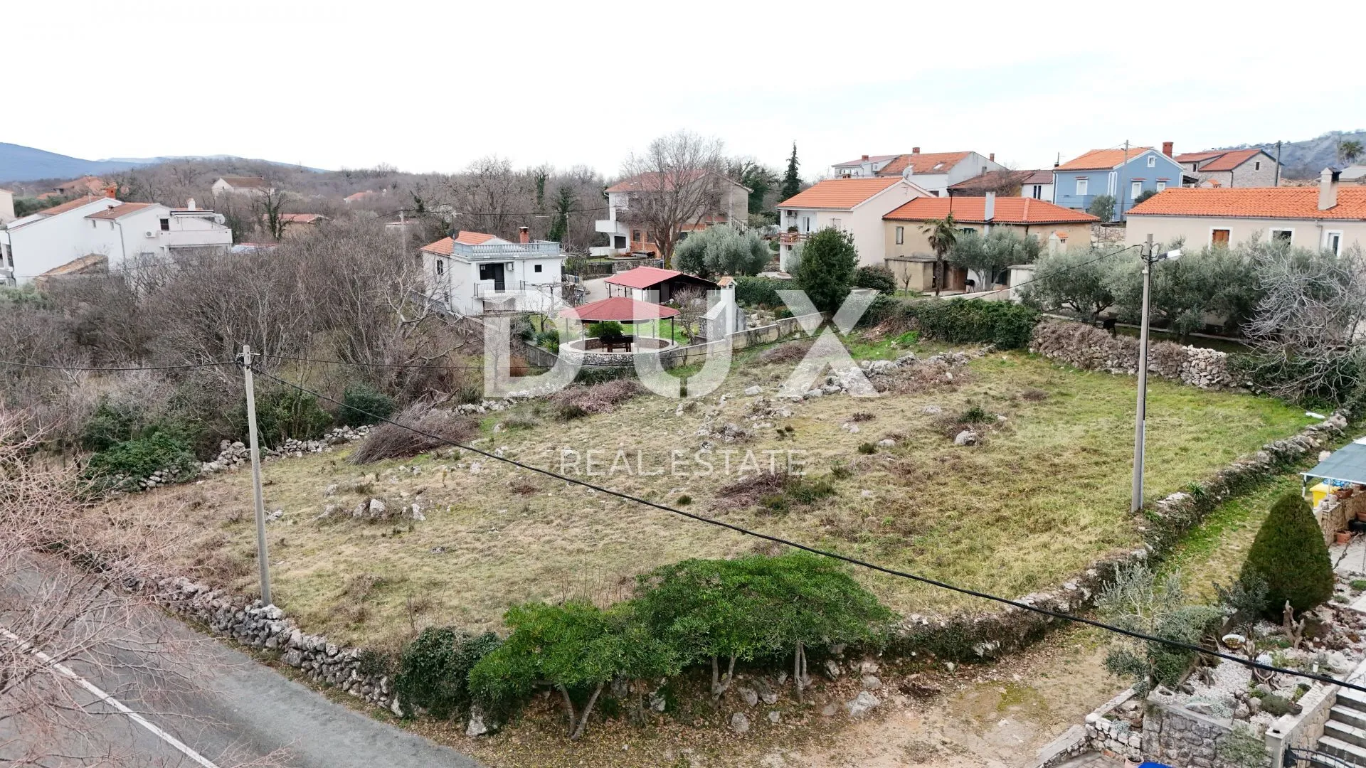 OTOK KRK, RISIKA - Građevinsko zemljište s otvorenim pogledom na more - Risika, Vrbnik