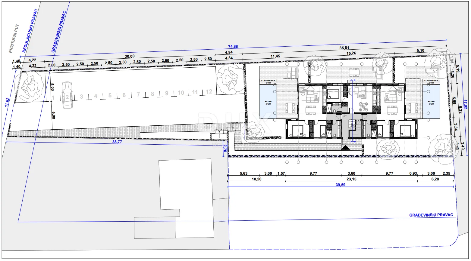 zadar, zukve, zemljište, 1200m2, građevinska dozvola - slika 2