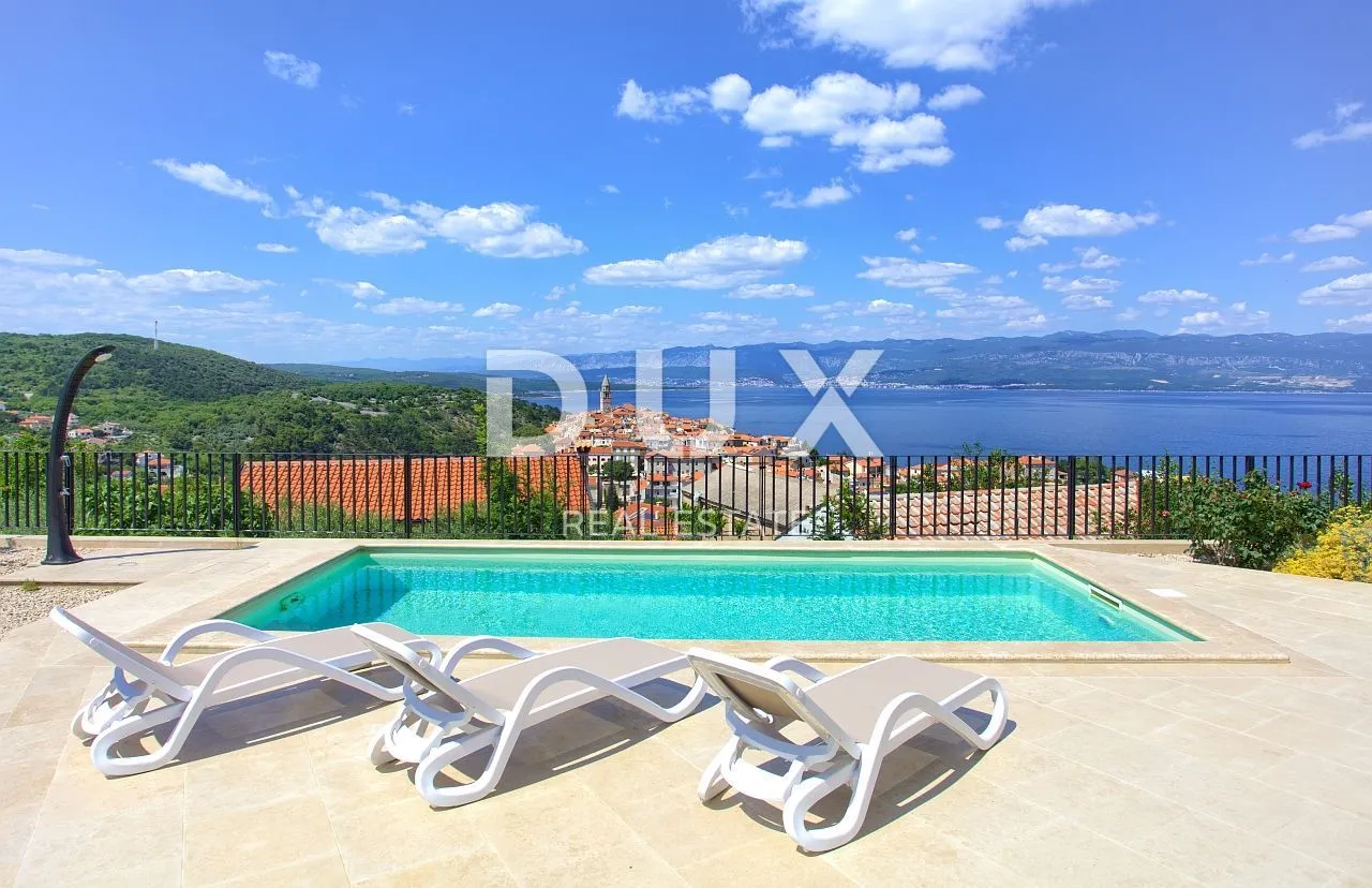 otok krk, vrbnik - moderna vila s panoramskim pogledom na more - slika 16