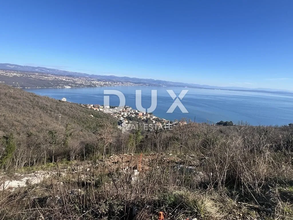 OPATIJA ,KOLAVIĆI- građ. zemljište, 1017 m2, PANORAMSKI POGLED NA MORE!!! - Veprinac, Opatija