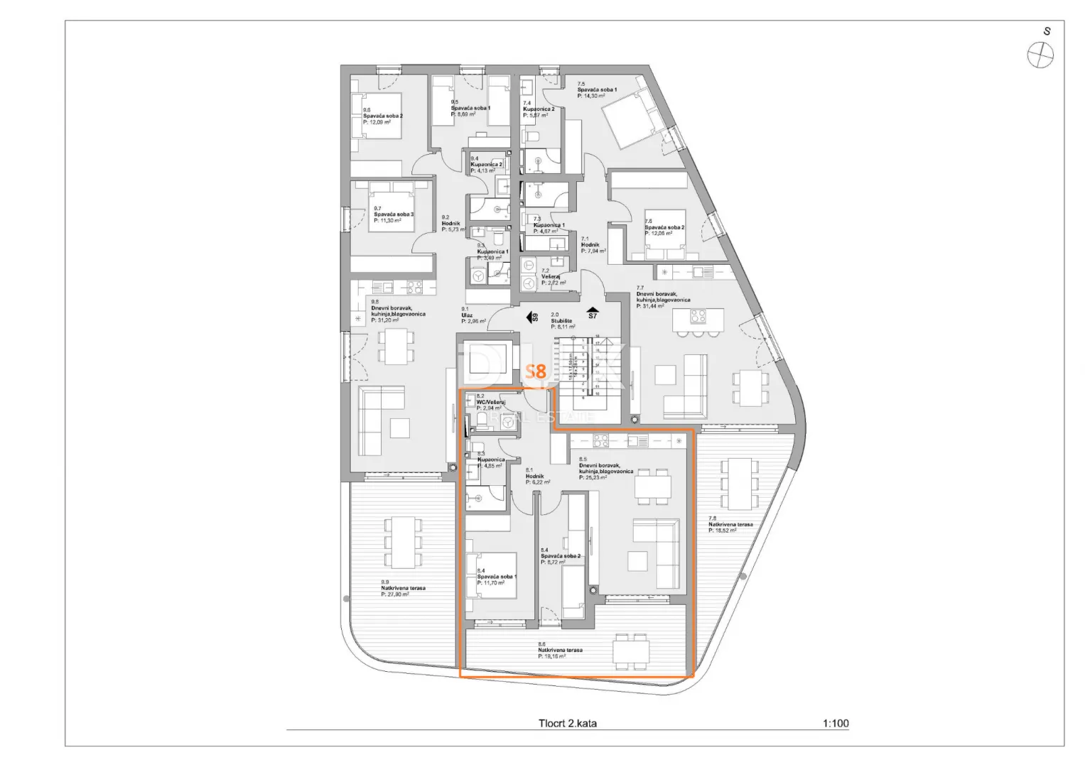šibenik, vodice – penthouse s liftom, minutu od plaže - slika 12