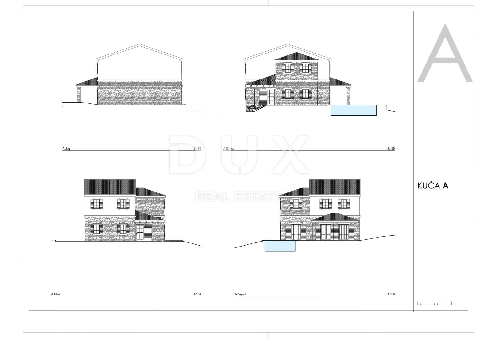 otok krk, tribulje - projekt samostojeća kuća s bazenom - slika 5