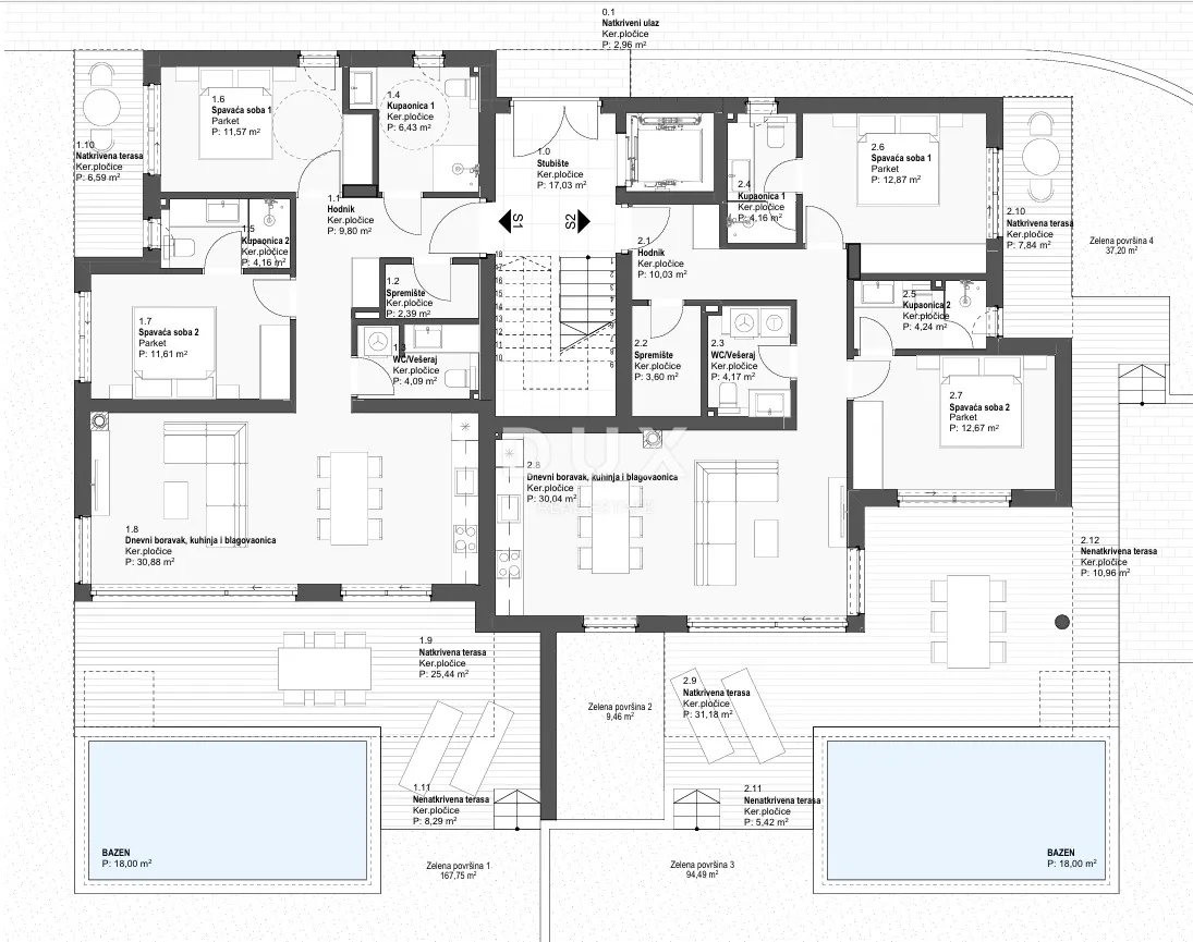 dalmacija, tribunj - hills residence stan s1 s bazenom i vrtom - slika 8