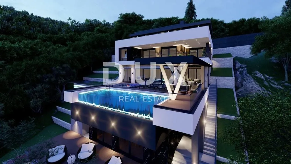 OPATIJA, IČIĆI - zemljište za vilu s građevinskom dozvolom 300m2 blizu plaže i Opatije - Ičići, Opatija
