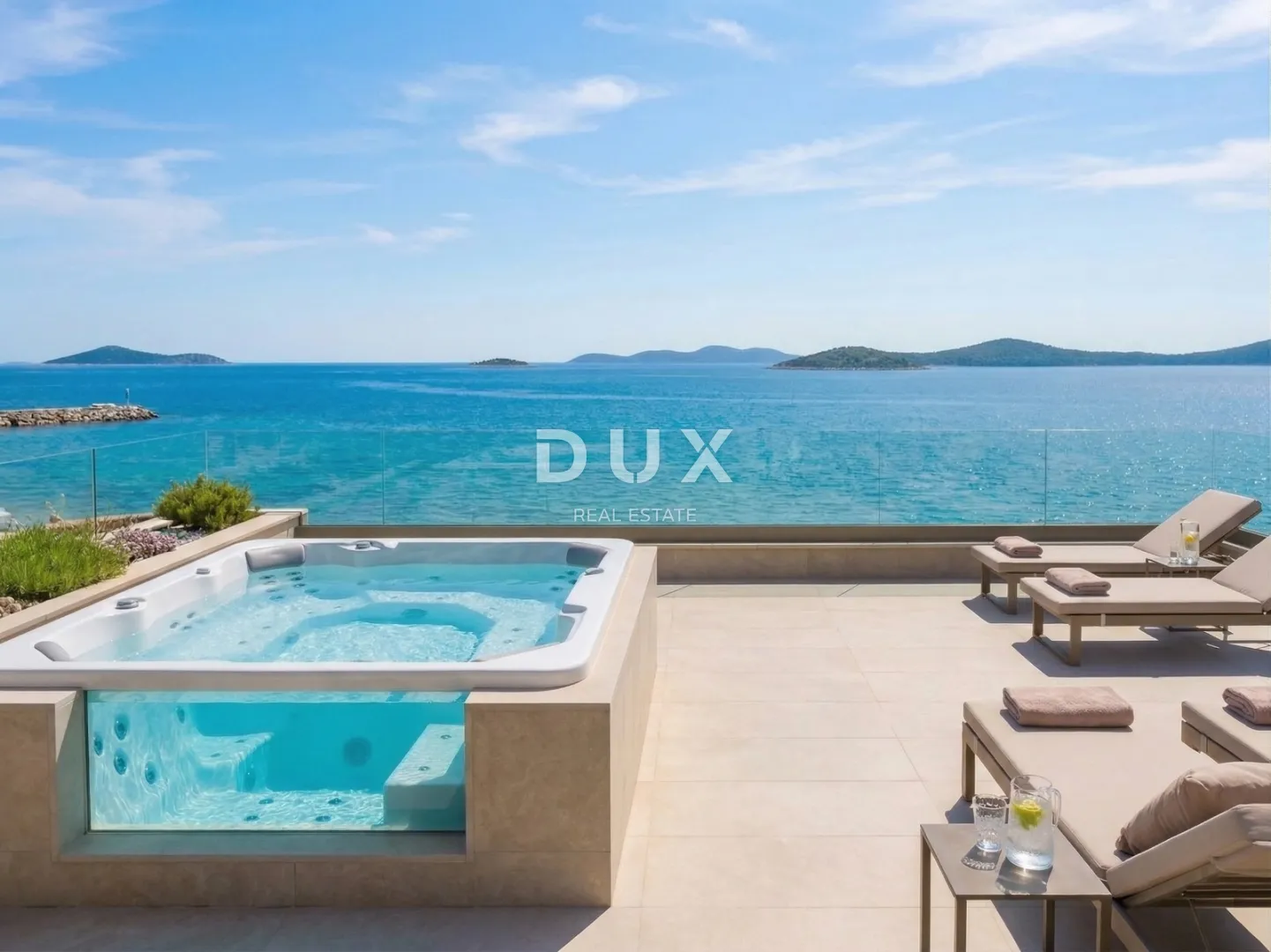 OTOK PAG, MANDRE – ekskluzivan penthouse u novogradnji uz samu obalu, s panoramskim pogledom na more - Mandre, Kolan