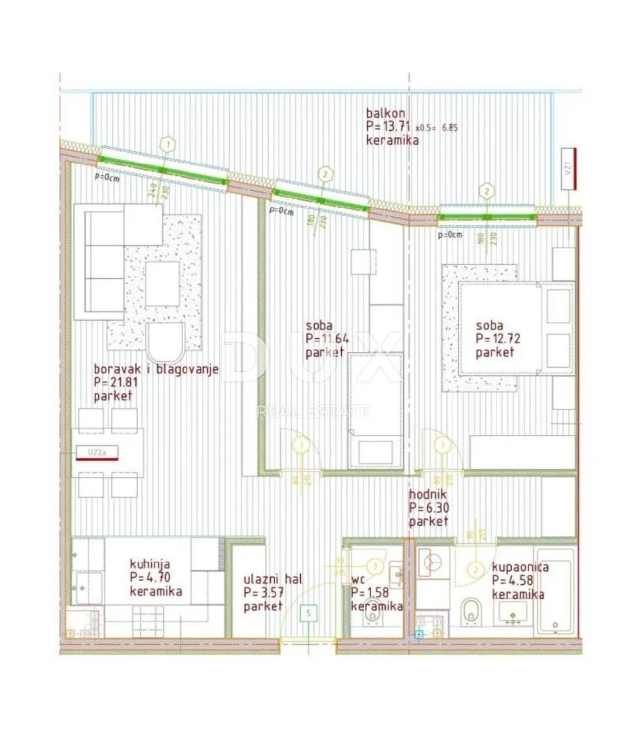istra, poreč - penthouse 120m2, novogradnja 800m od mora! - slika 7