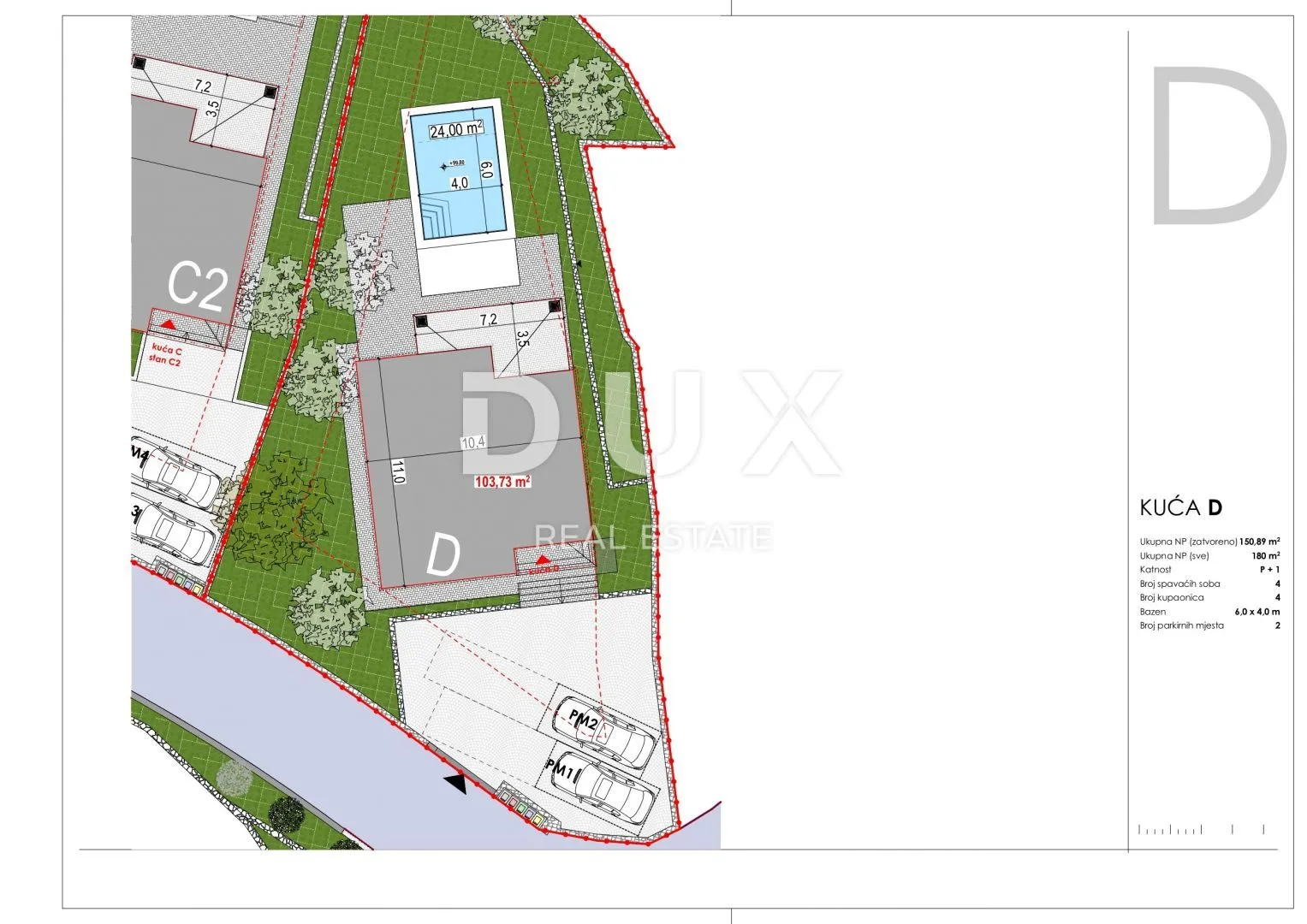 otok krk, tribulje - projekt samostojeća kuća s bazenom - slika 3