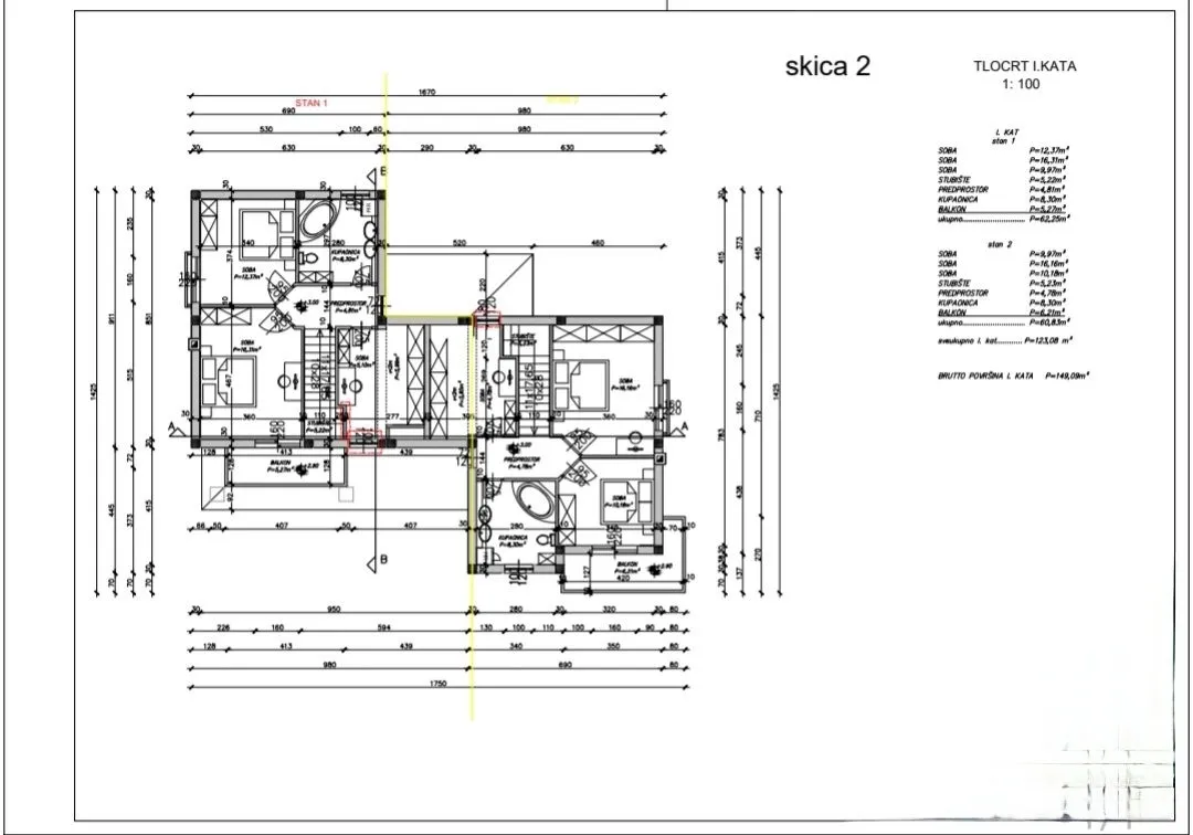 mučići - troetažni stan 213 m2 sa okućnicom 859 m2 - slika 3