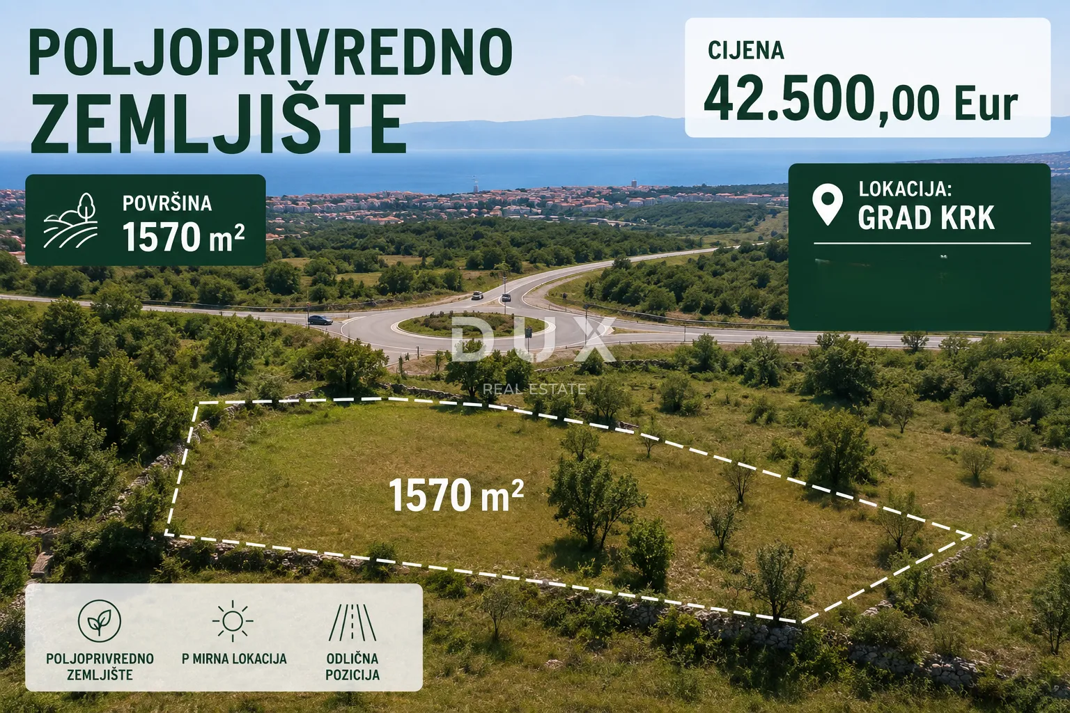 OTOK KRK, GRAD KRK - Poljoprivredno zemljište