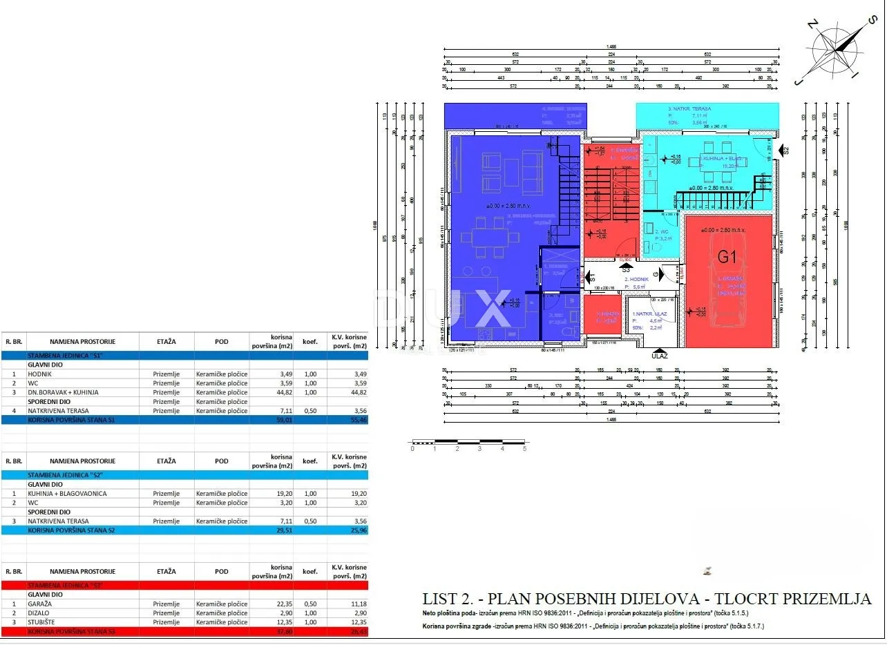 zadar, sukošan, dvosobni stan, 97.14 m2, dvoetažni, dizalo - slika 11