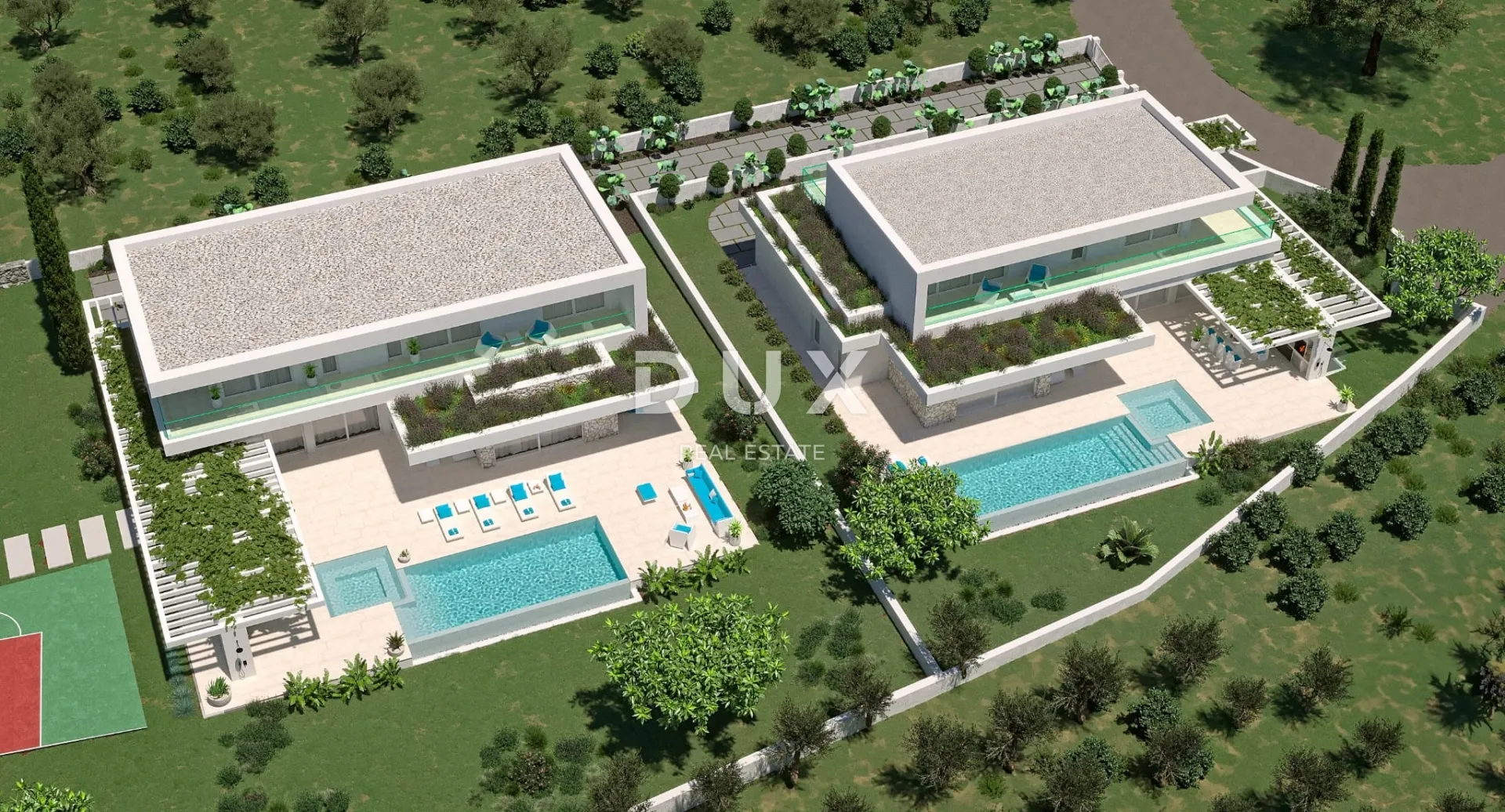 istra, poreč - luksuzna moderna vila s bazenom i garažom ispred zelene površine - slika 13