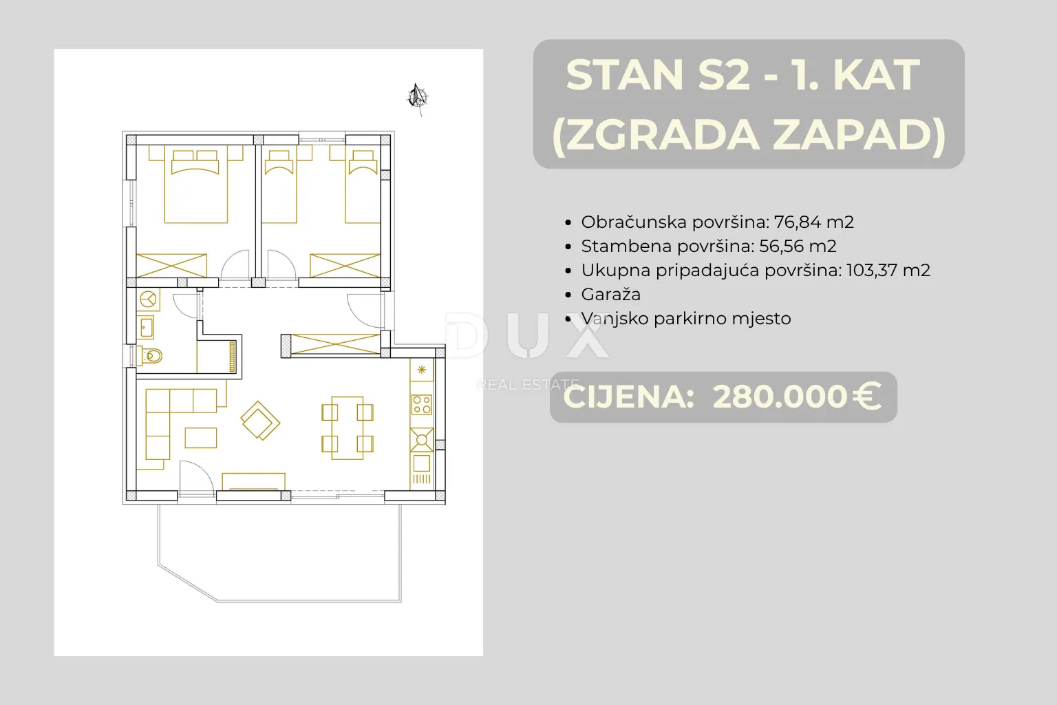 šibenik, brodarica – stan u novogradnji s garažom, 270 m od mora - slika 15