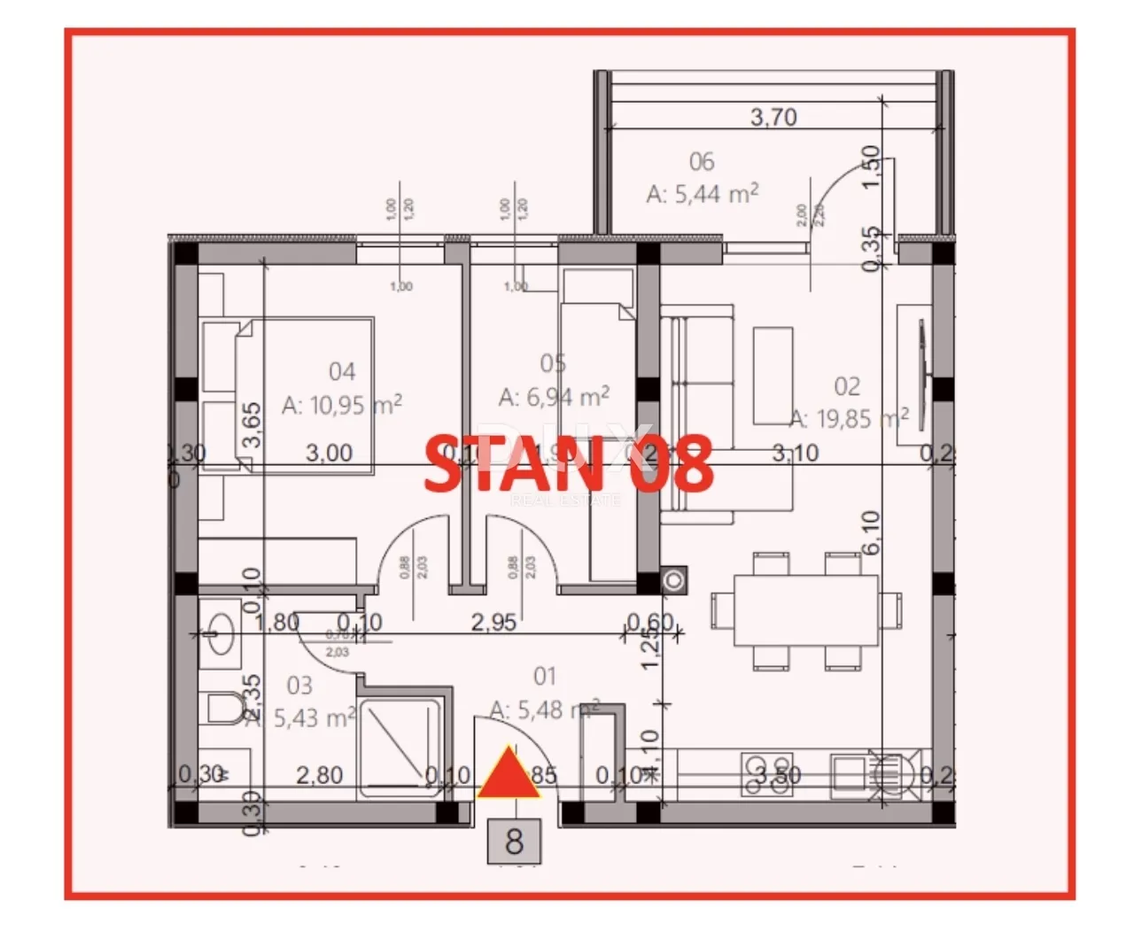 istra, pula- dvosobni stan 53 m2 ! - slika 3