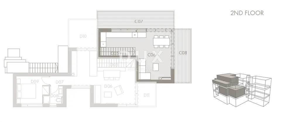 murter, podvrške, 1-sobni stan, 60,30 m2, pogled na more - slika 18