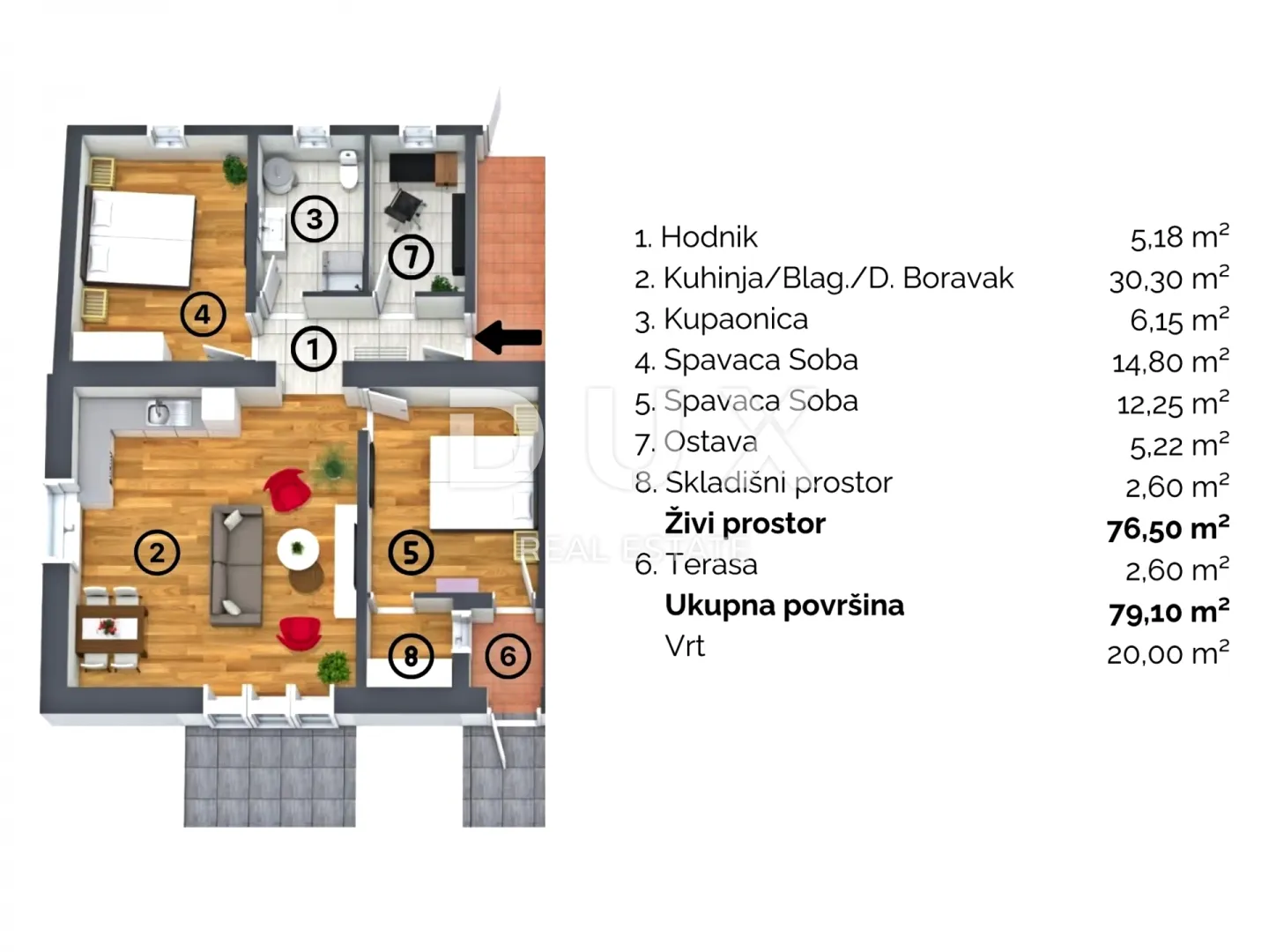 istra, buje - stan s vrtom - slika 6