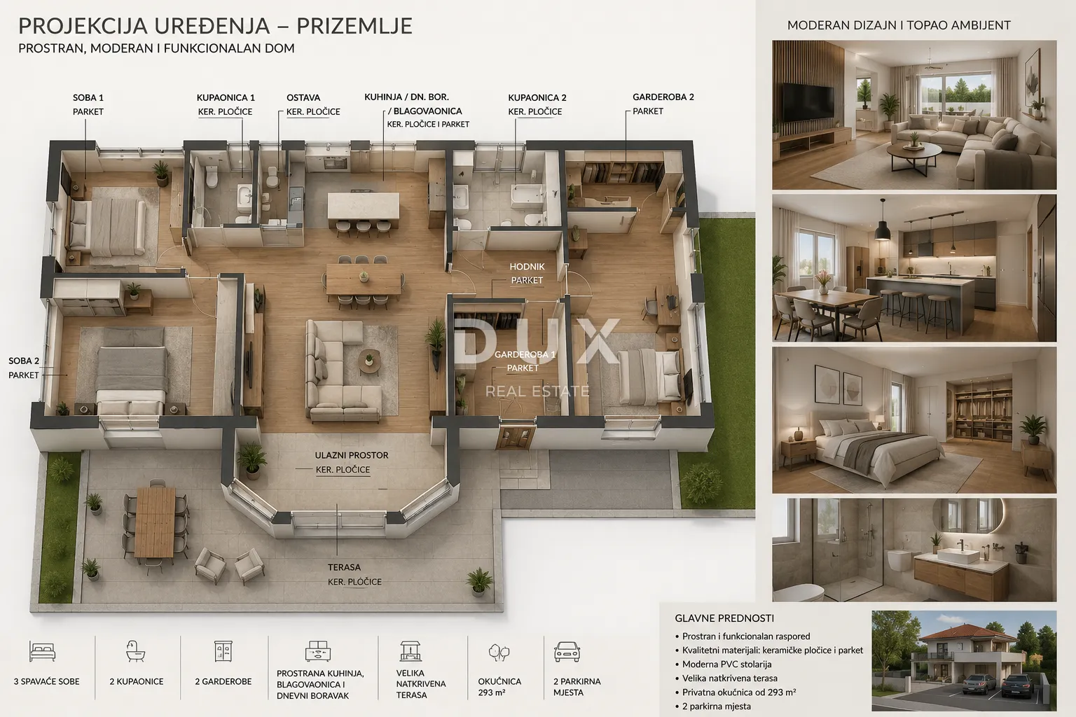 VELIKA GORICA, MALA BUNA - Prostran 4-soban stan s 293 m² okućnice, natkrivenom terasom i 2 parkirna mjesta, u izgradnji - Mala Buna, Velika Gorica