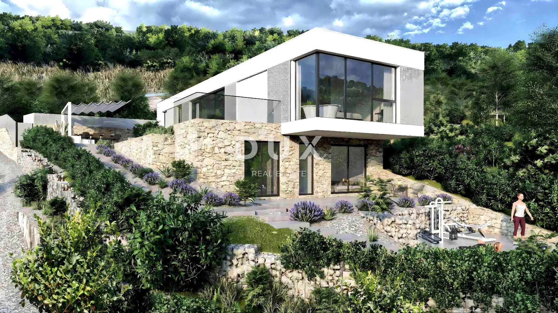 ISTRA, MOTOVUN - Zemljište s građevinskom dozvolom i panoramskim pogledom