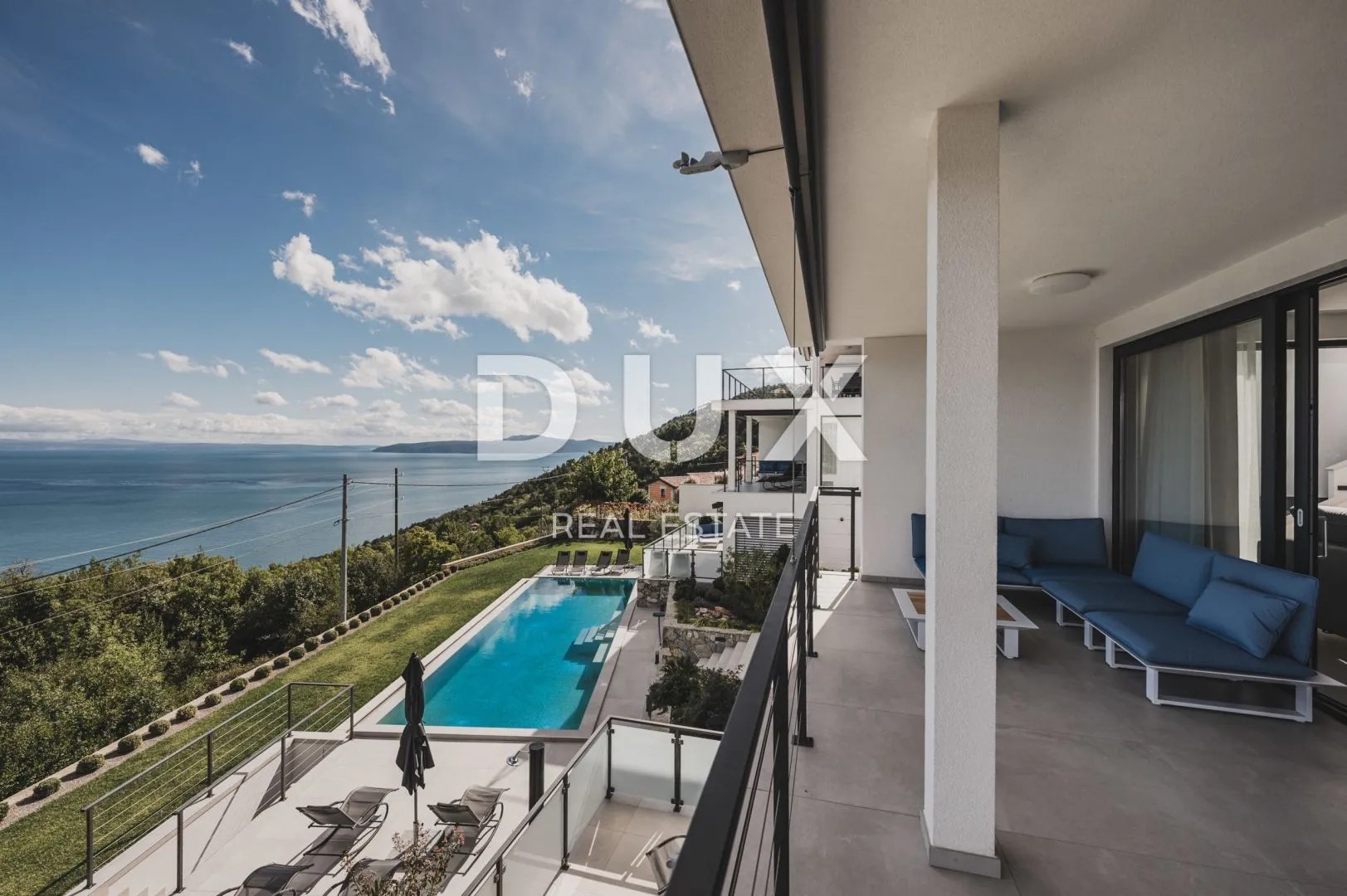 opatija, lovran, liganj - stan u vili s bazenom 120m2+terasa 27m2s panoramskim pogledom na more + okoliš 105m2 - slika 11