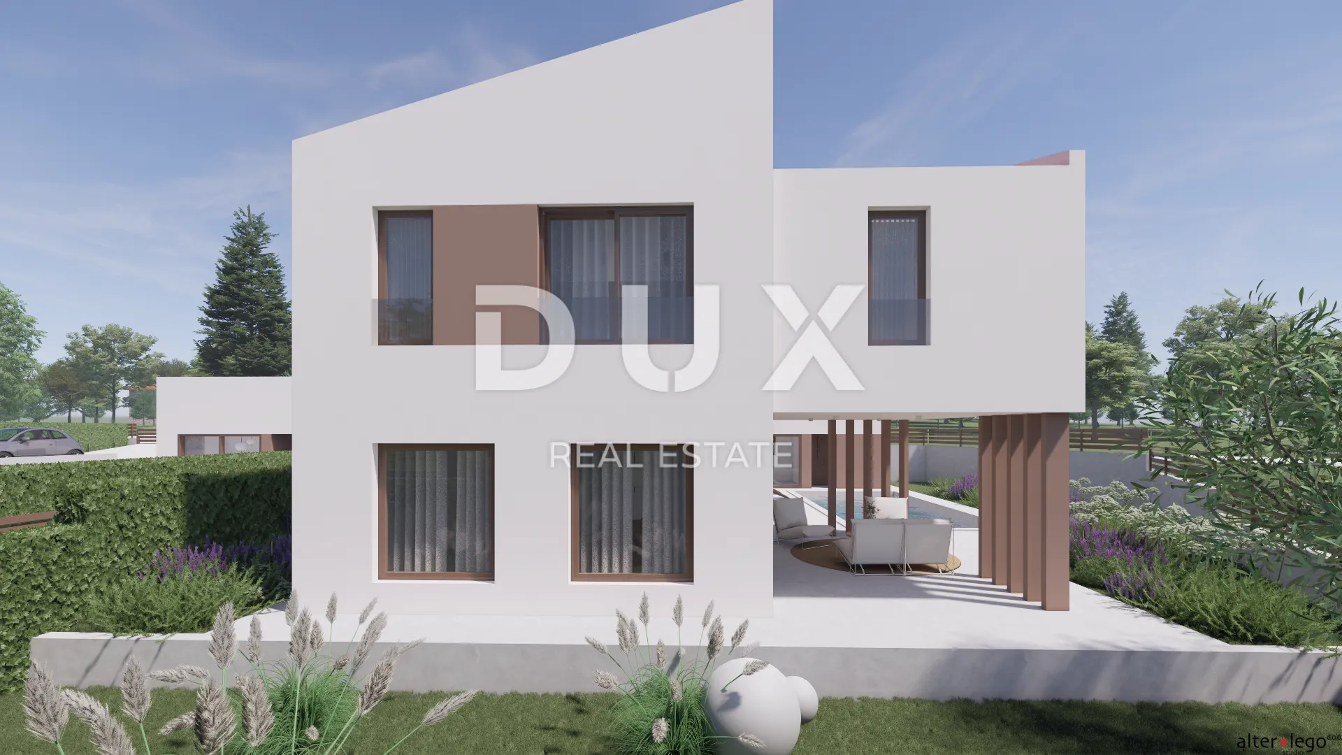 istra, kužinići - građevinsko zemljište s plaćenim projektom za montažnu kuću s bazenom - slika 2