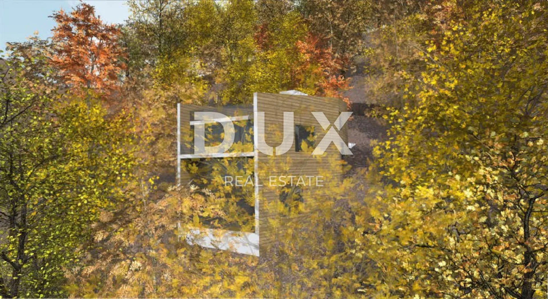 GORSKI KOTAR, FUŽINE - jedinstven projekt u srcu Gorskog kotara, građevinsko zemljište 1197 m2 s projektom za vilu, prilika za investiciju!