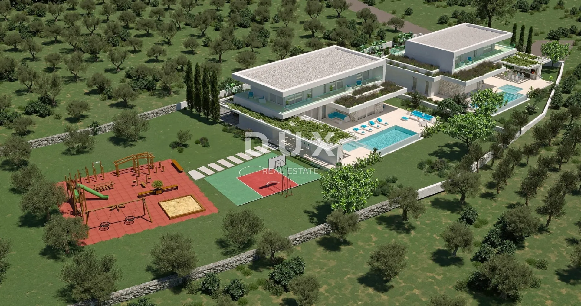 istra, poreč - luksuzna moderna vila s bazenom i garažom ispred zelene površine - slika 12