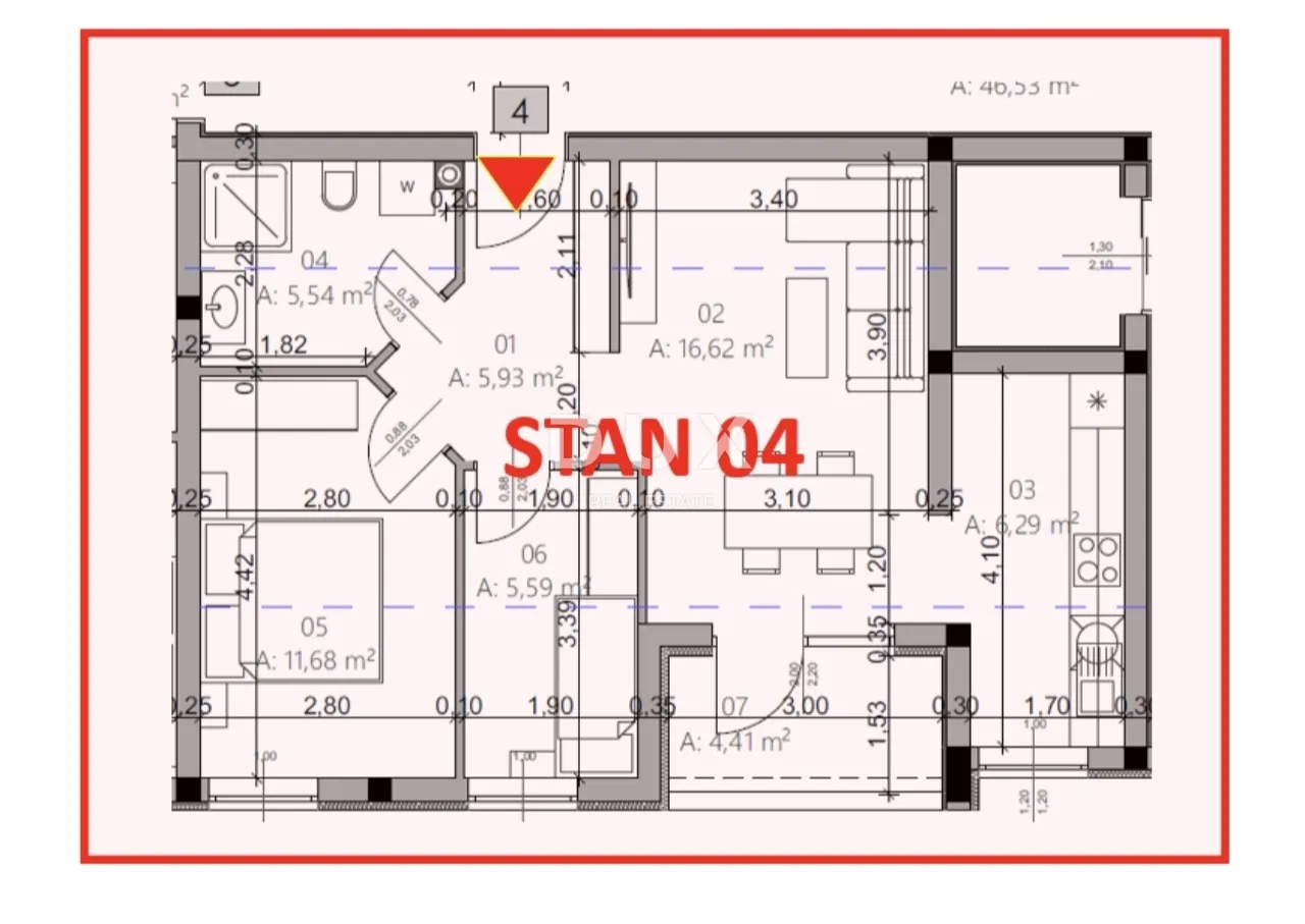istra, pula - dvosobni stan 55 m2 - slika 5
