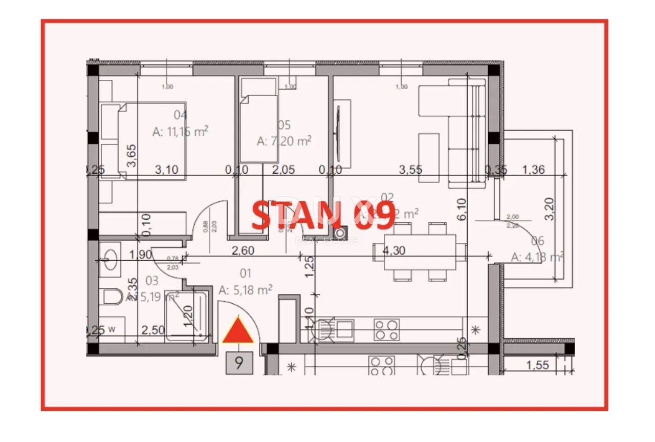 istra, pula- dvosobni stan 54,24 m2 ! - slika 5