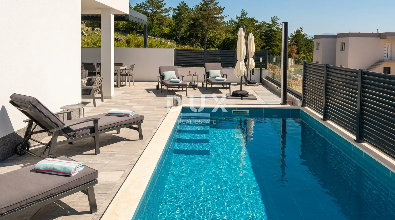 crikvenica, hrusta, stan 62 m², privatni bazen, pogled - slika 10