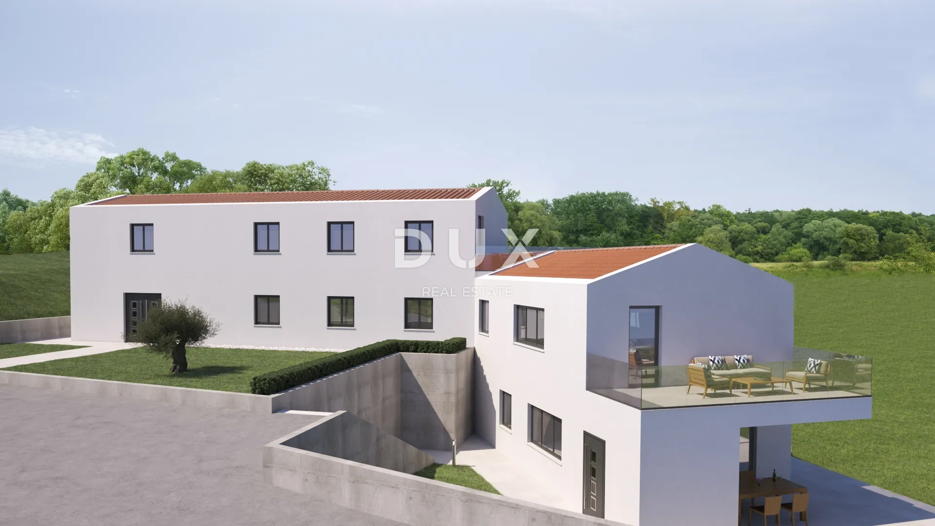 ISTRA, SOVINJAK - Prostrano građevinsko zemljište s projektom - Sovinjak, Buzet