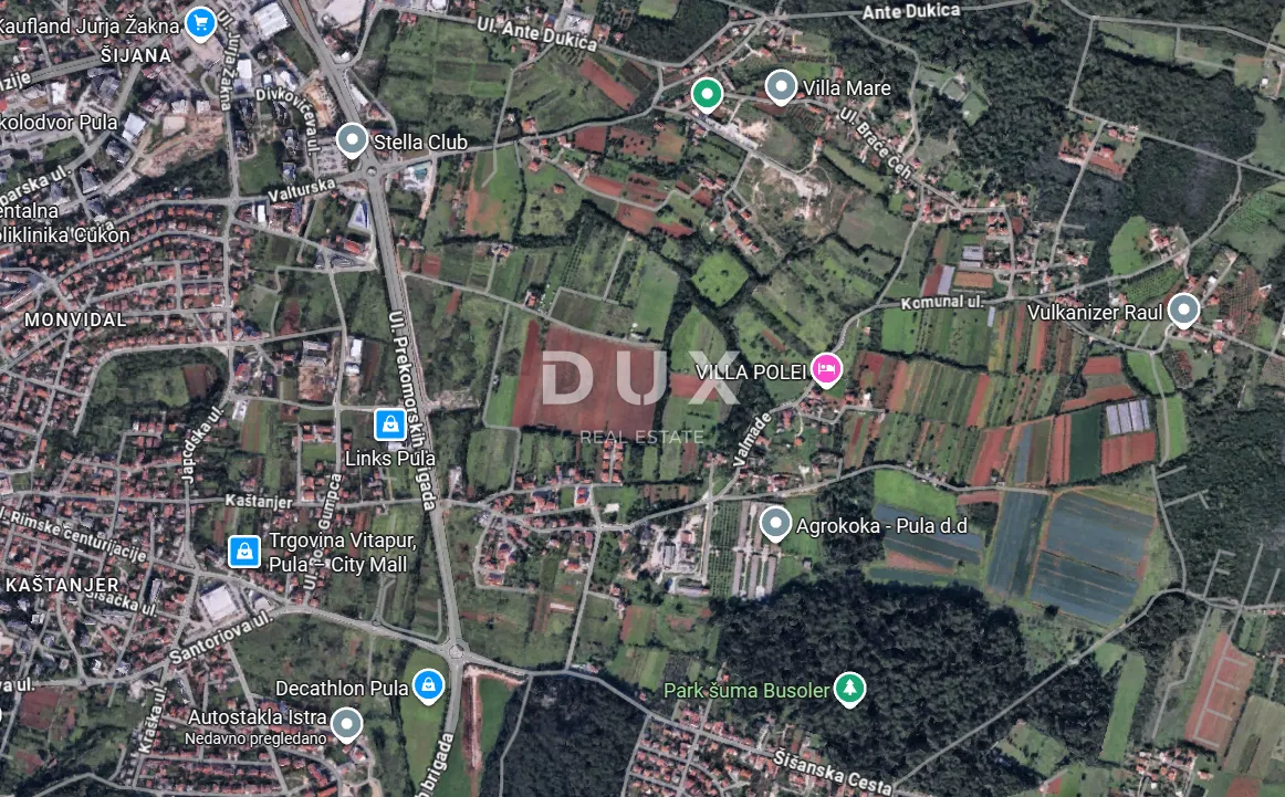 ISTRA, PULA - Građevinsko zemljište na atraktivnoj lokaciji za auto salon/urede/spremišta/poslovne objekte