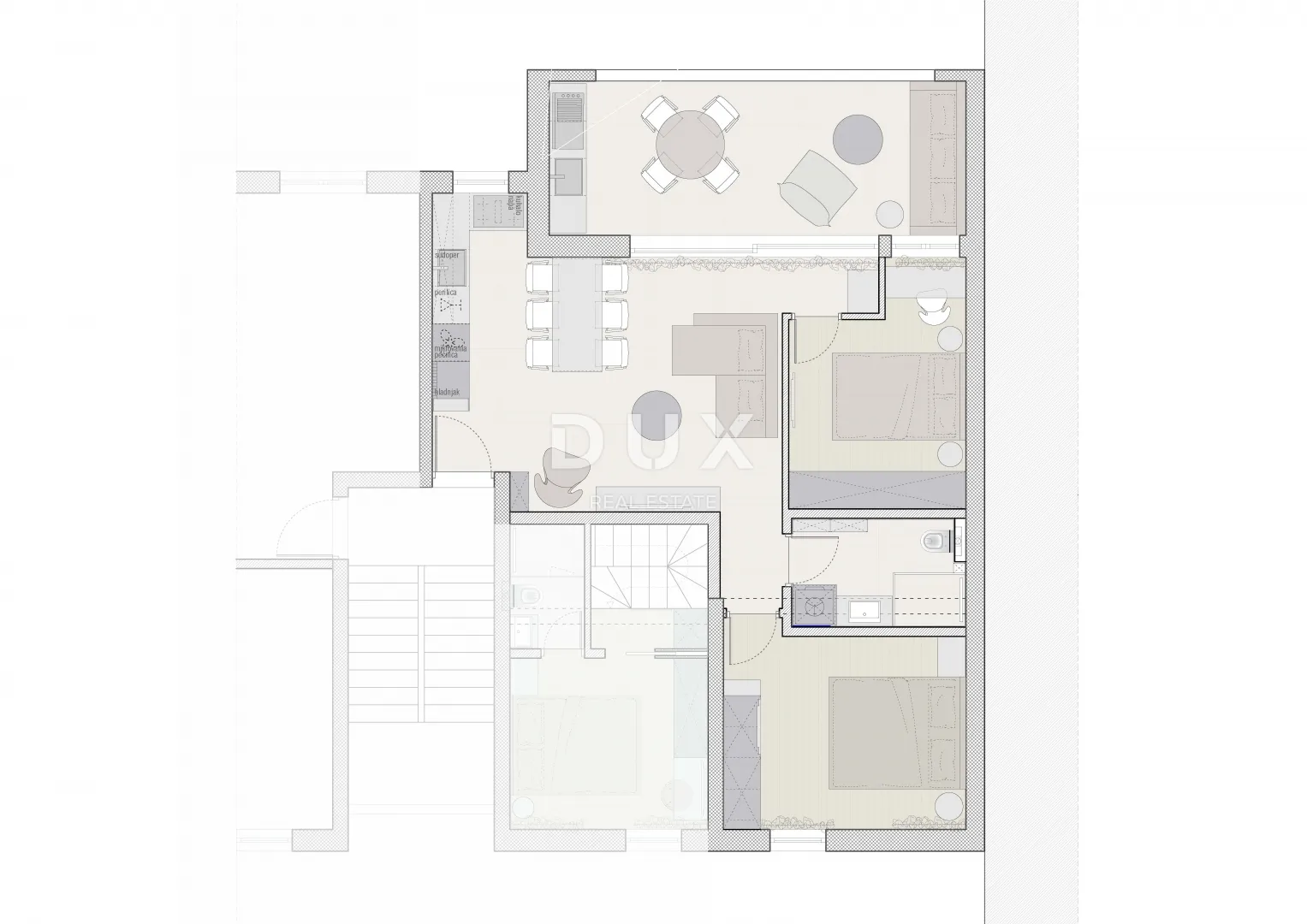 žaborić, dvosoban stan, 68,53 m², pogled more, 200 m od mora - slika 8