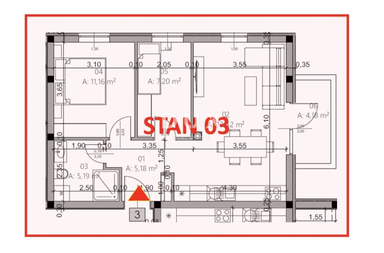 istra, pula - dvosobni stan 54,24 m2 u prizemlju! - slika 4