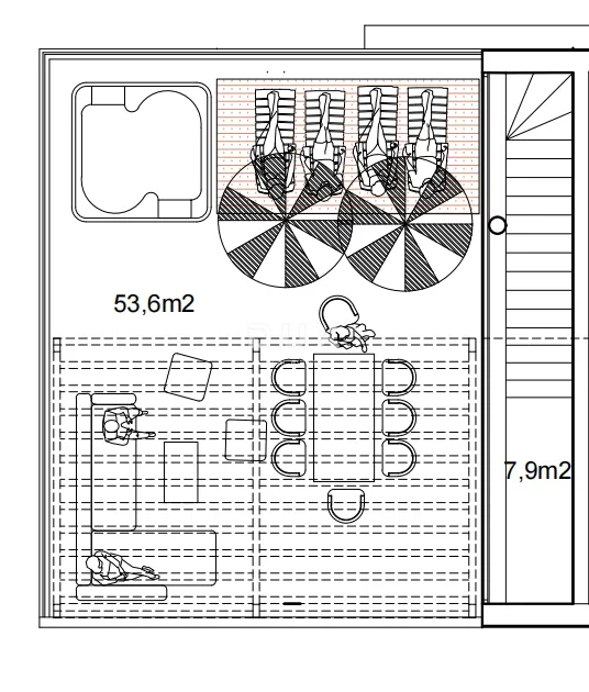šibenik, murter, duplex kuća, 130 m2, pogled na more, u izgradnji - slika 10