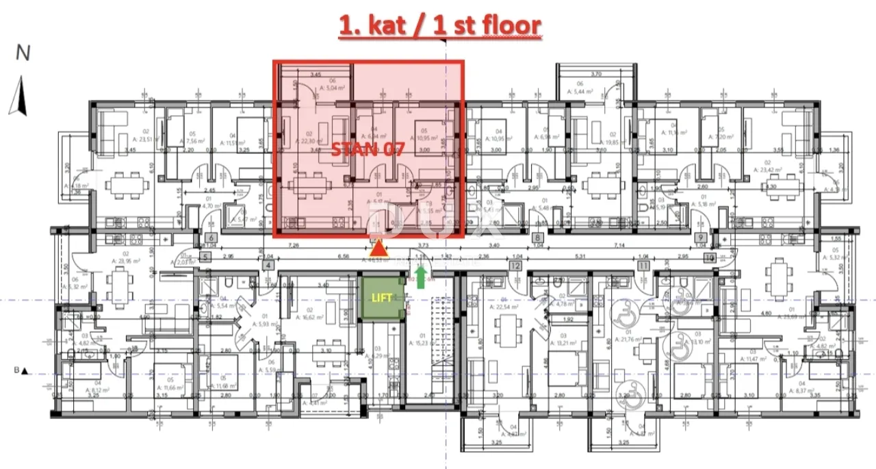 istra, pula - dvosobni stan 54,69 m2 - slika 4
