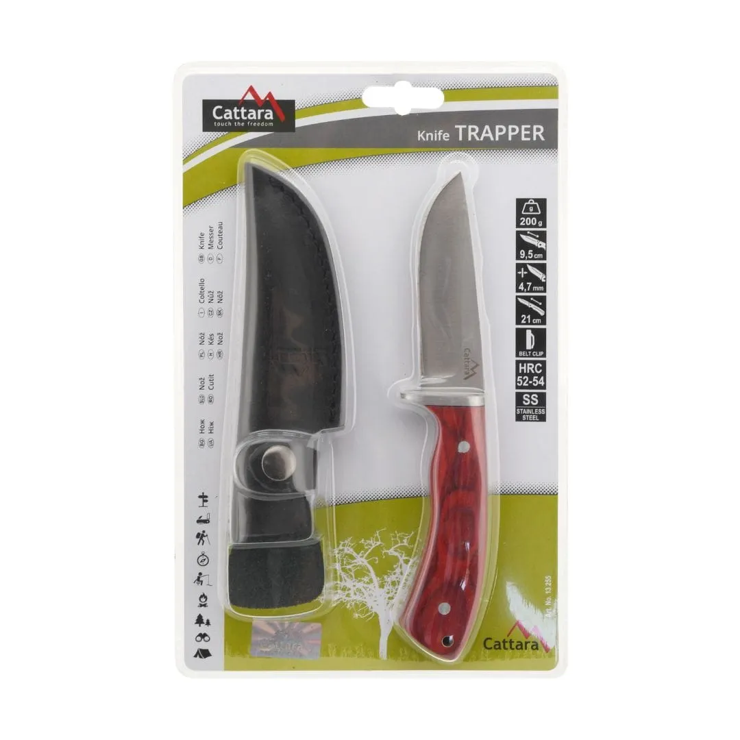bodež trapper 21 cm s kožnom torbicom - slika 6