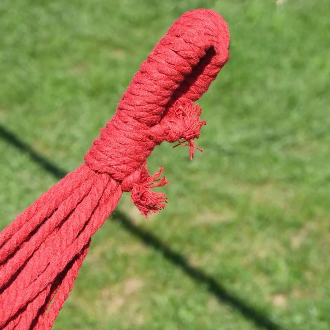 viseća ležaljka (hammock) textil 200x100 cm crveno-žuta - slika 3