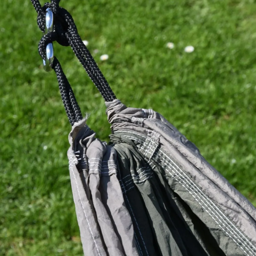 viseća ležaljka (hammock) 275x137 cm zeleno-smeđa - slika 3
