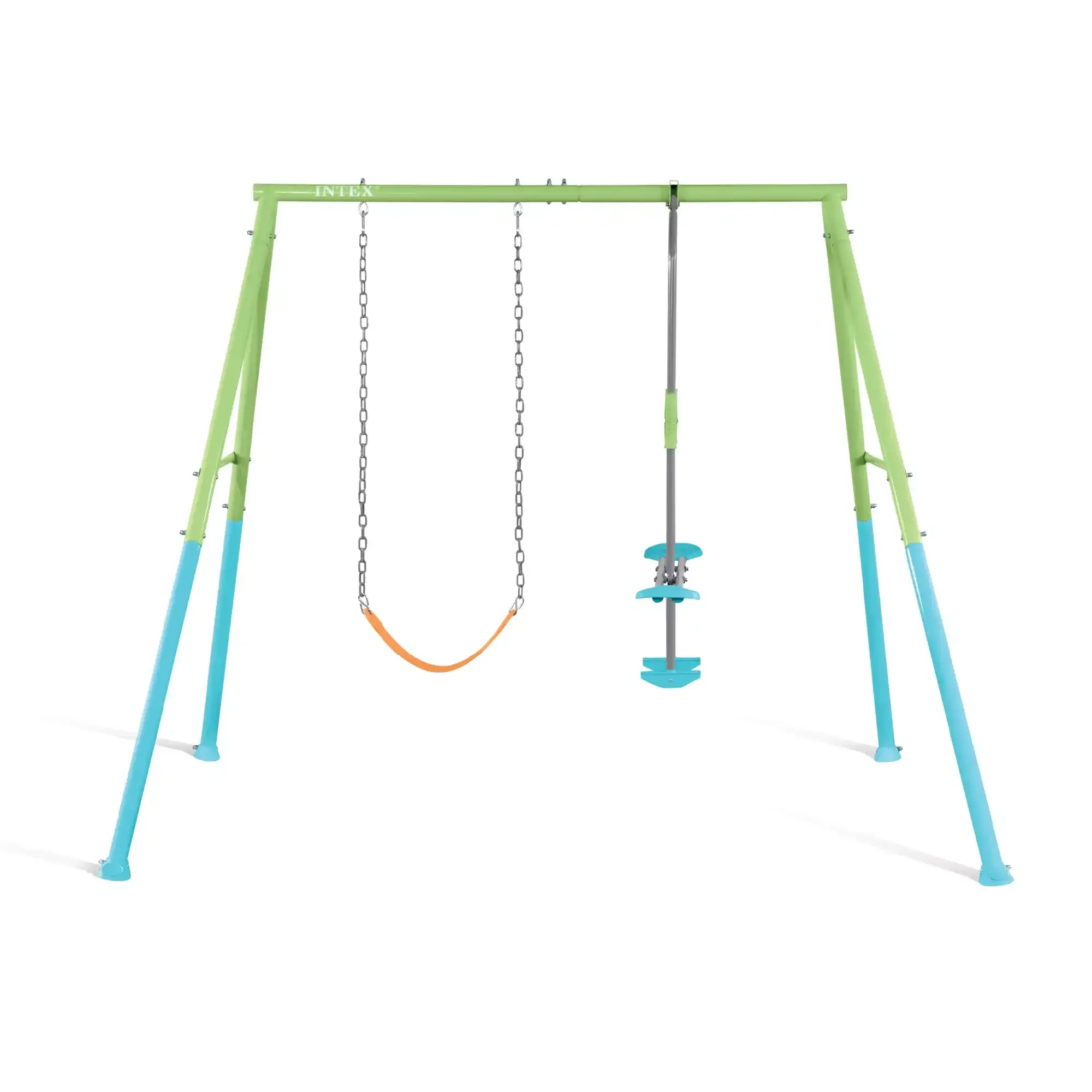 Ljuljačka za djecu i klackalica 2u1 zeleno plava - London