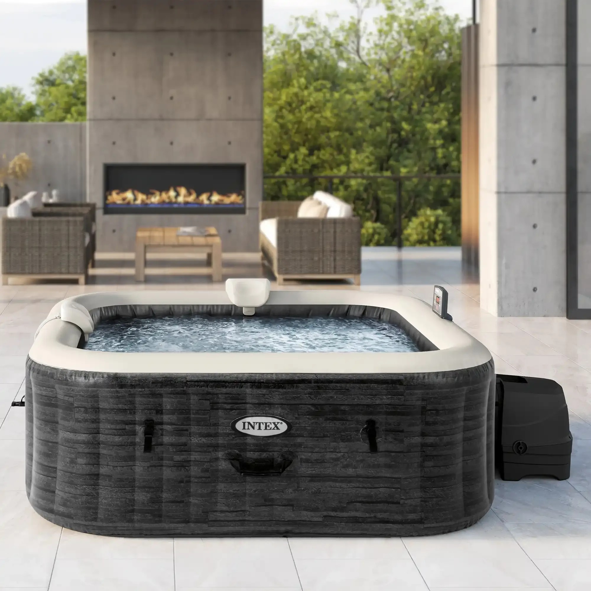 hidromasažni bazen greystone deluxe square bubble spa za 6 osoba - slika 2