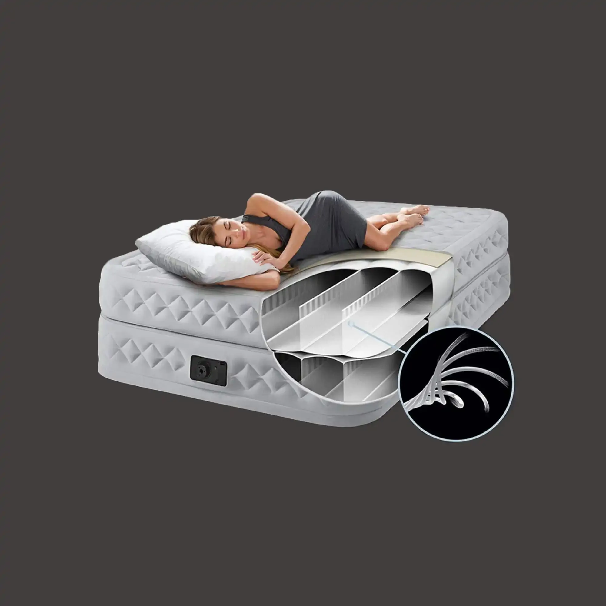 krevet na napuhavanje queen supreme air-flow s fiber-tech rp - slika 5