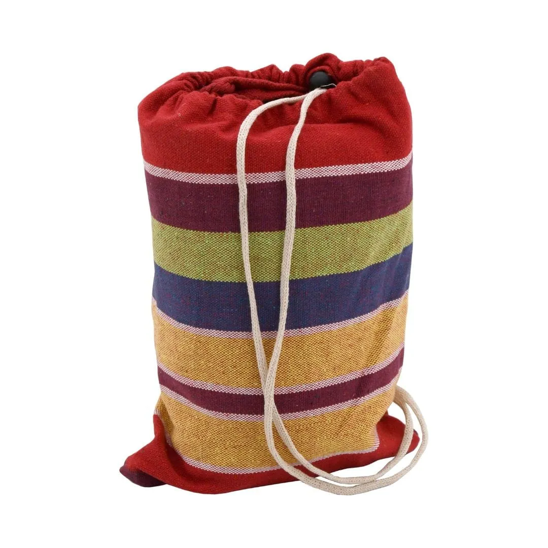 viseća ležaljka (hammock) textil 200x100 cm crveno-žuta - slika 2
