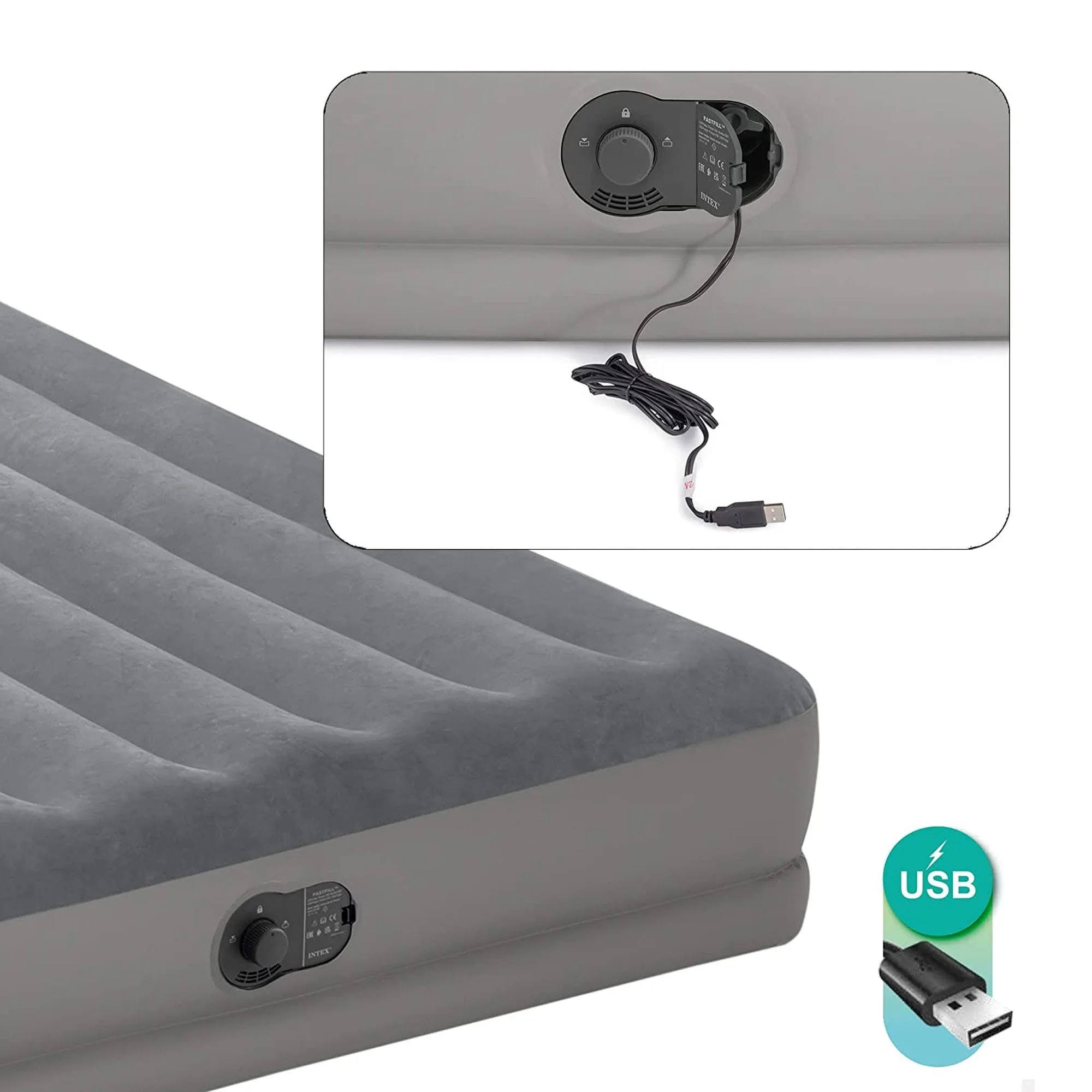 krevet na napuhavanje twin 99x191x30cm s usb pumpom - slika 4