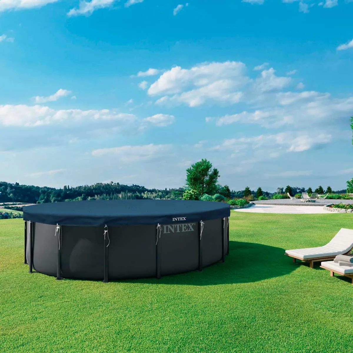all-season deluxe okrugli pokrivač za bazen 488 cm - slika 2