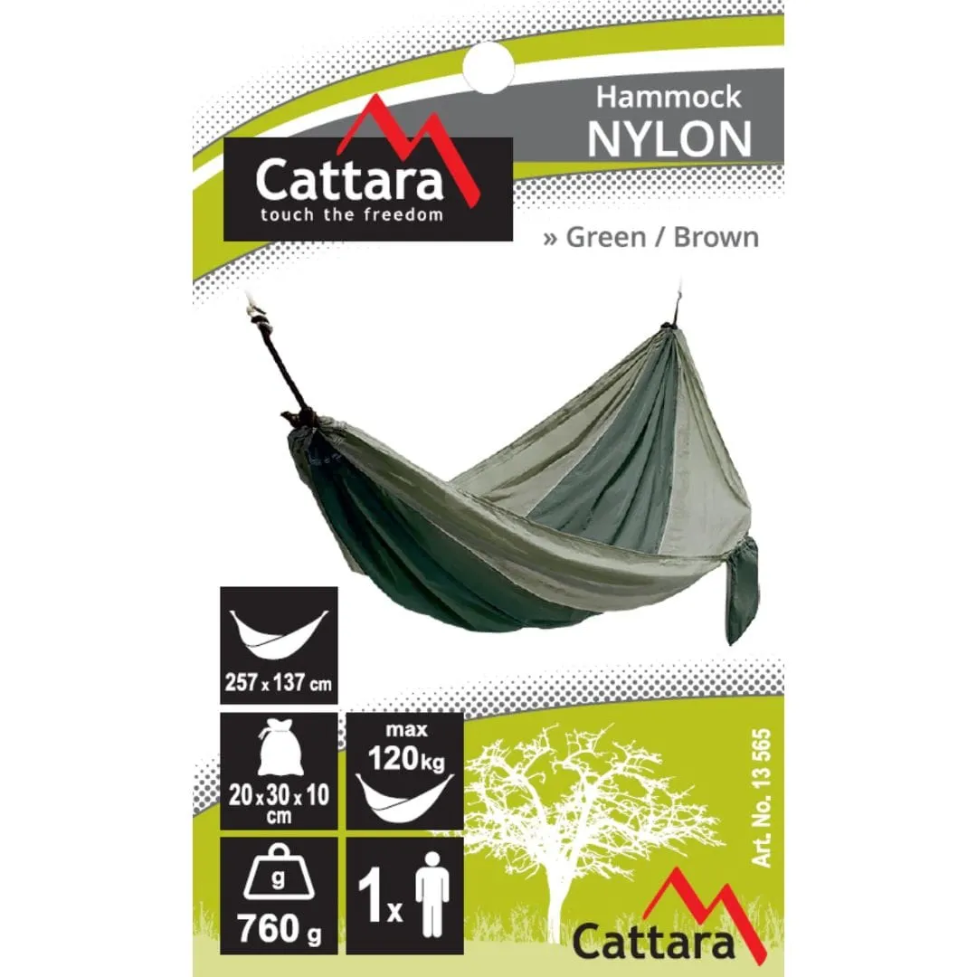 viseća ležaljka (hammock) 275x137 cm zeleno-smeđa - slika 5