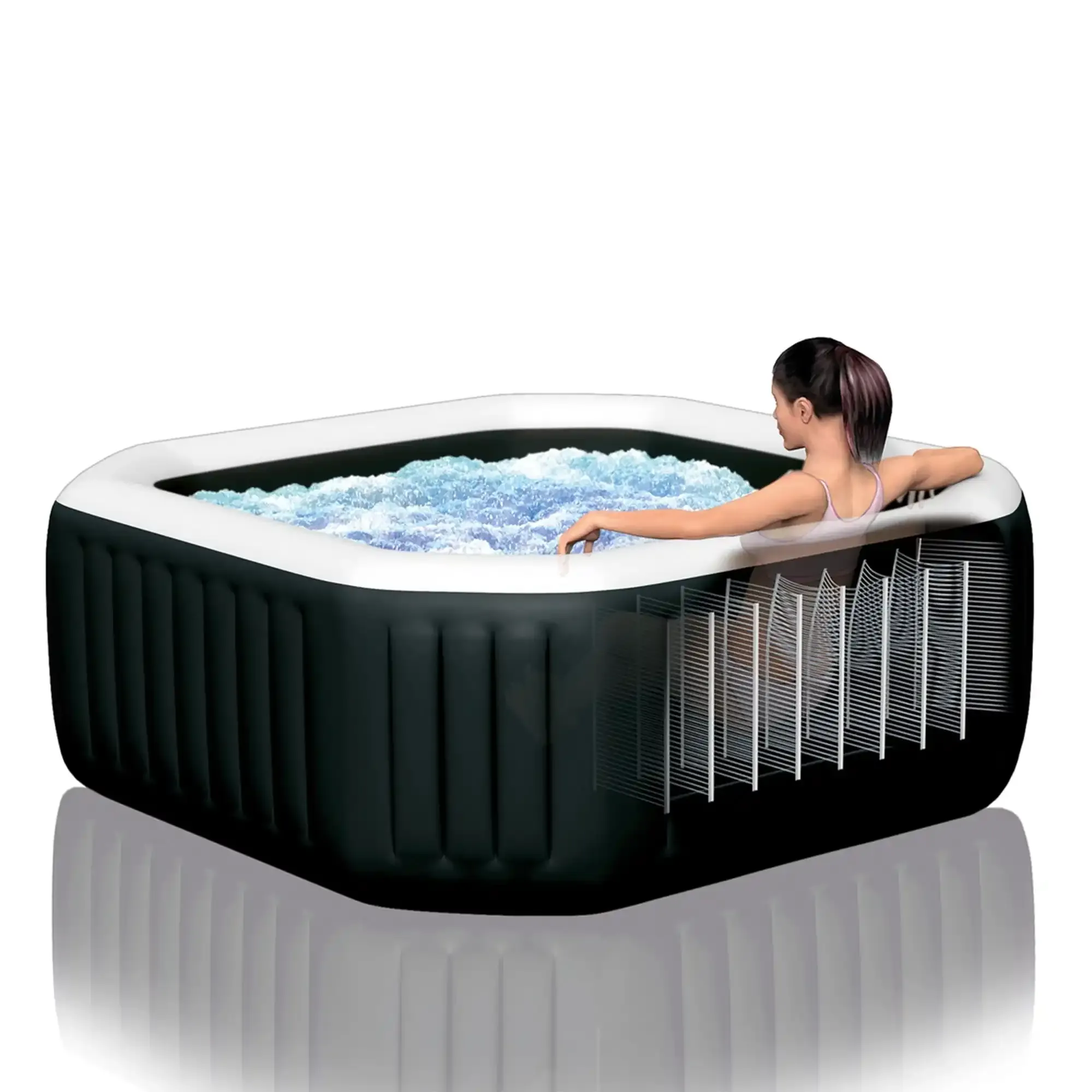 hidromasažni bazen onyx black oktagon bubble spa za 6 osoba - slika 6